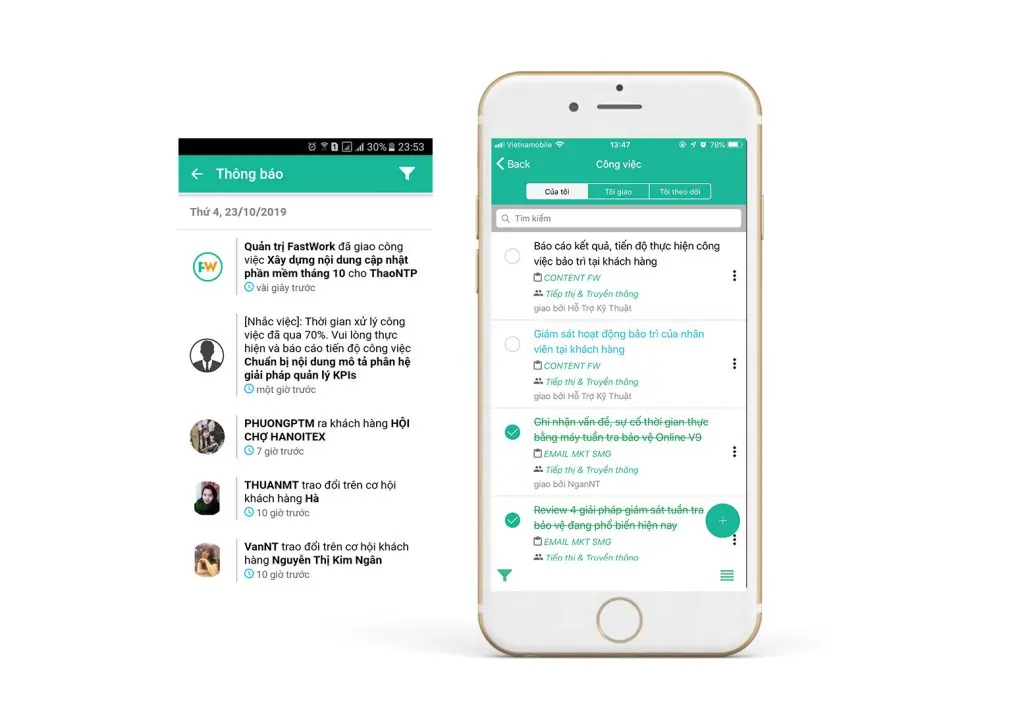 app quản lý công việc Fastwork