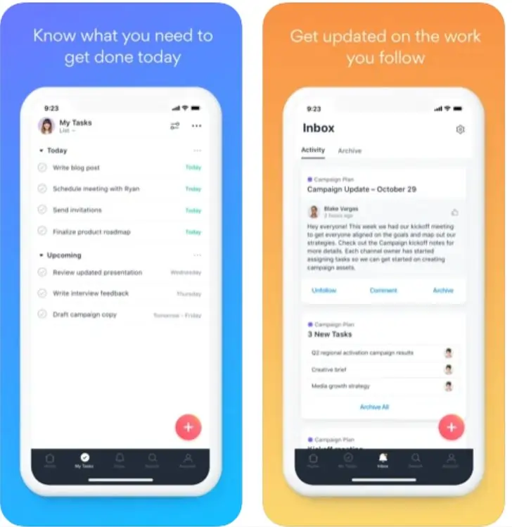 App mobile Asana