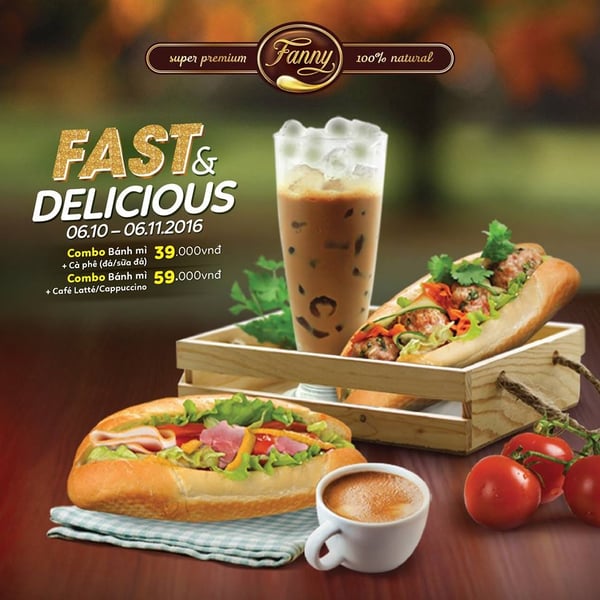 Combo bữa sáng luôn hấp dẫn với khách hàng tại quán cafe
