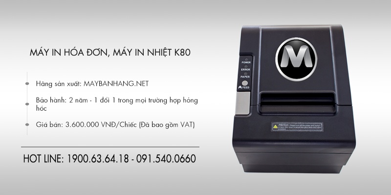 thông tin sản phẩm máy in hoá đơn nhiệt
