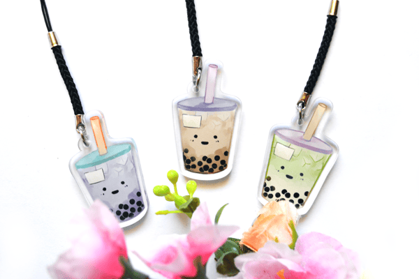 Móc khóa hình trà sữa đẹp, gọn, rẻ
