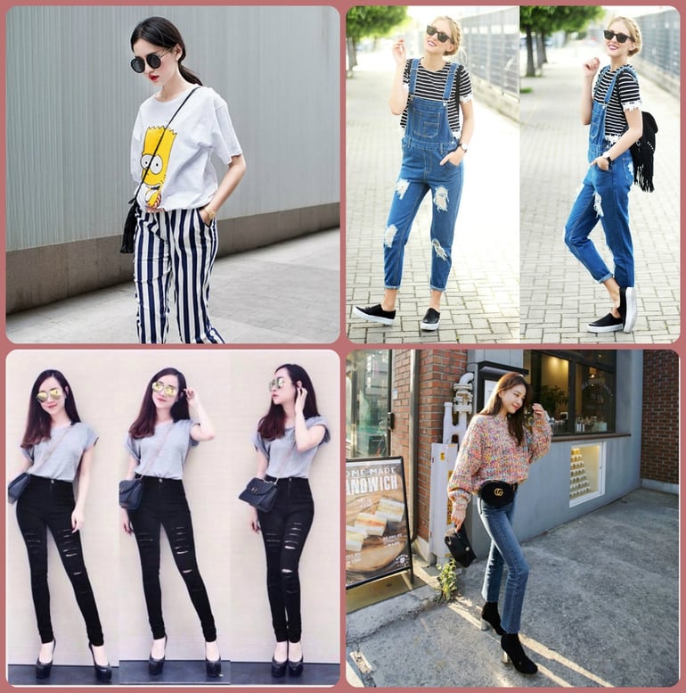 Diện jeans năng động cho dịp tết