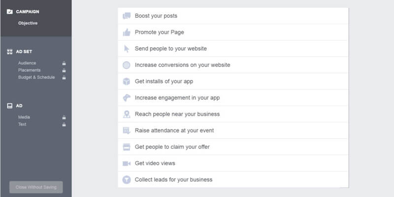 quảng cáo trên facebook - các hình thức quảng cáo