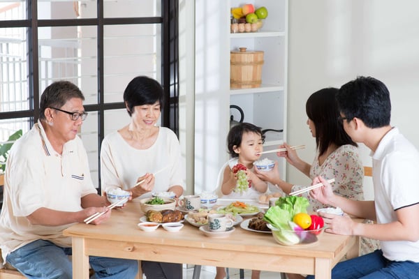 bữa cơm hạnh phúc bên gia đình dịp lễ 20/10