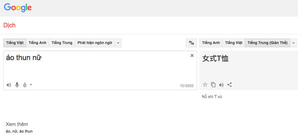 google translate khi mua hang tren taobao