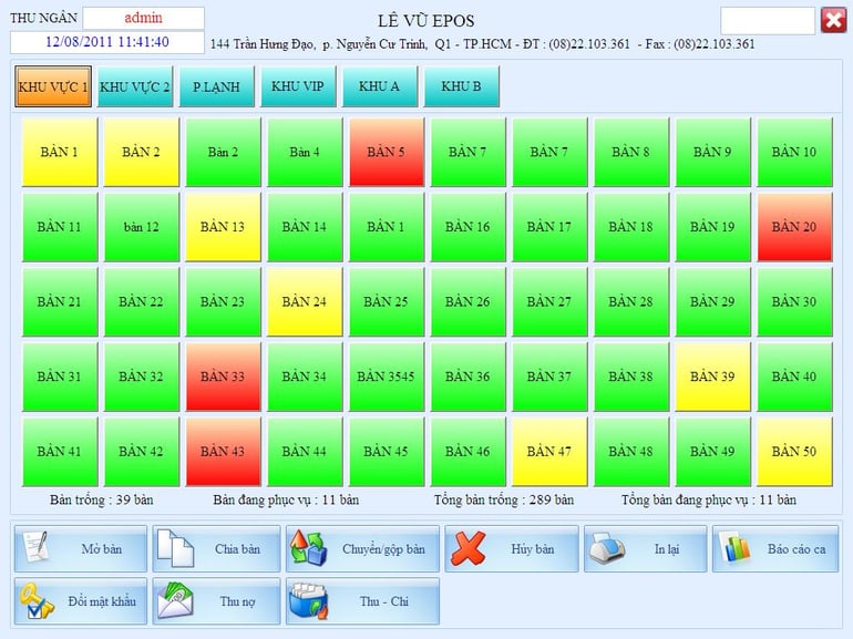 Phần mềm in bếp LVPos