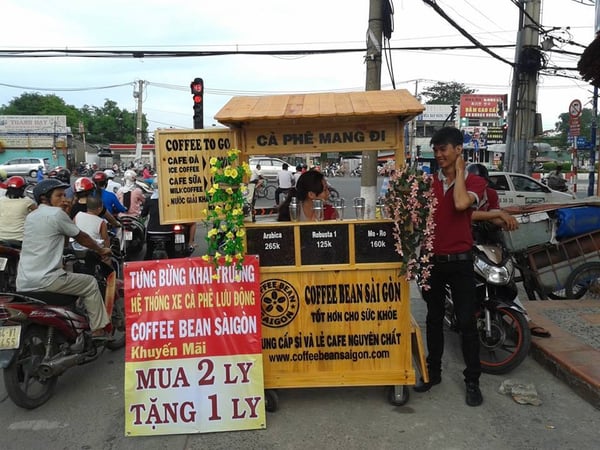 chọn địa điểm kinh doanh quán cafe take away