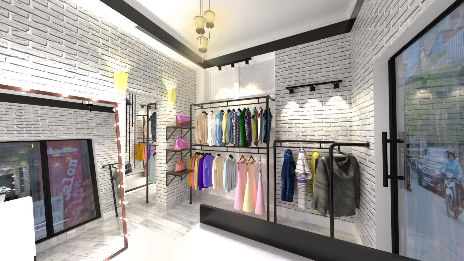 Trang trí shop thời trang