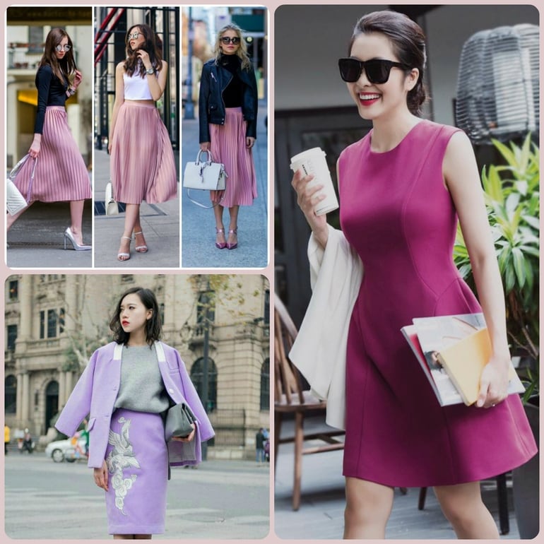 Xu hướng thời trang sắc tím năm 2018