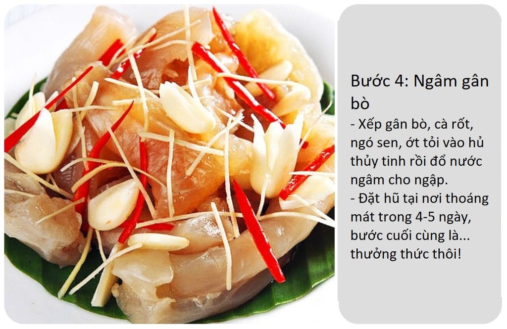 món nhậu gân bò ngâm chua ngọt