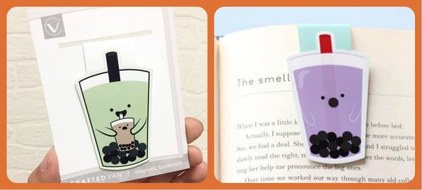 Kẹp sách cũng là món đồ theo trend trà sữa cực hot cho các mọt sách