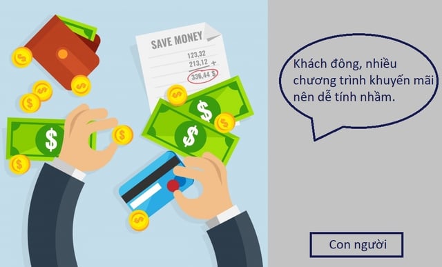 nhân viên tính nhầm mã khuyến mãi