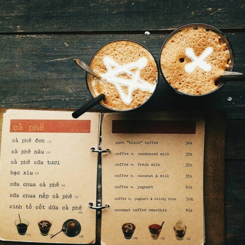 menu theo phong cách 19xx