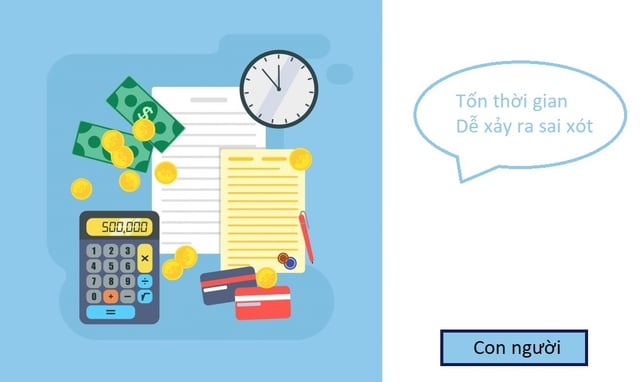 nhân viên tính tiền lâu