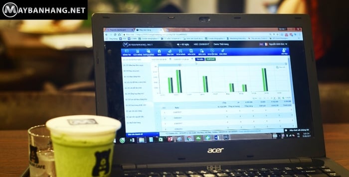 Báo cáo nhập hàng hóa trên giao diện maybanhang.net