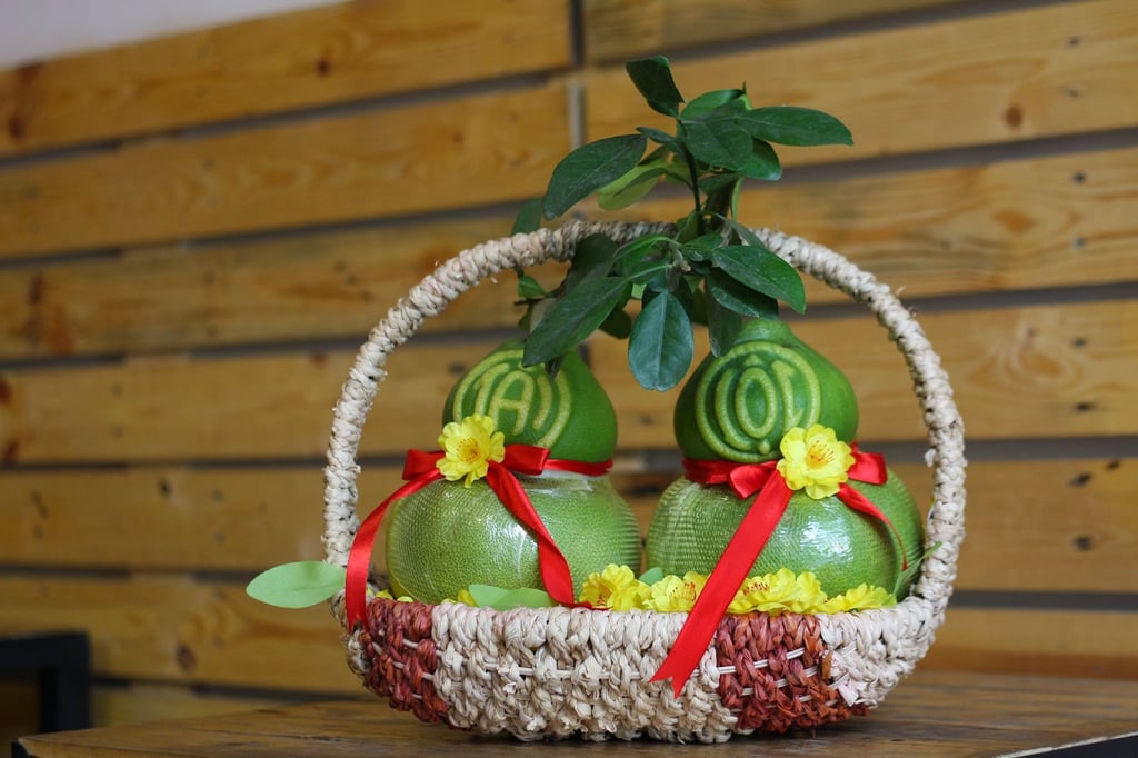 bưởi hồ lô tài lộc hút hàng dịp tết
