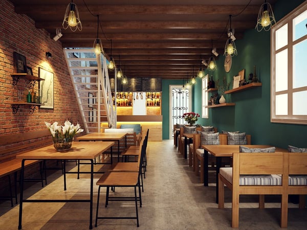 diện tích cần thiết để mở quán cafe