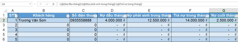 Quan ly cong no bang excel