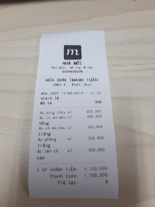 in hóa đơn cho shop thời trang