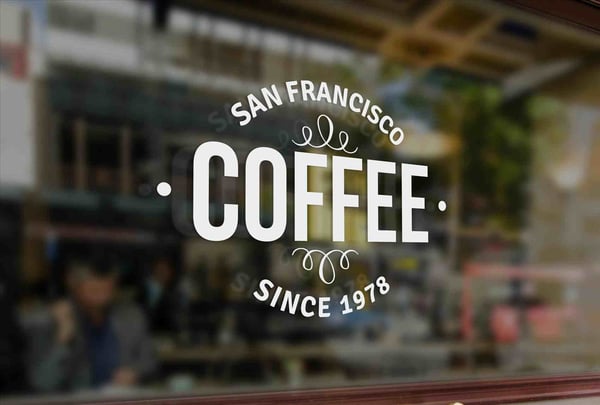 Trang trí cửa sổ kính cho quán cafe