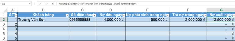 Quan ly cong no bang excel